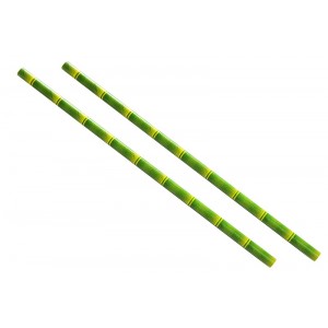 Bamboo design paper straws single